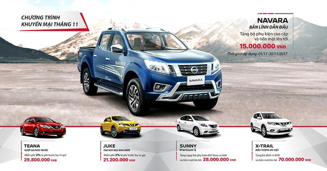Nissan khuyến mại tháng 11-2017