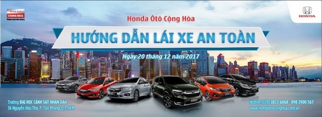 Trải nghiệm lái xe an toàn cùng Honda Ôtô Cộng Hòa