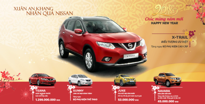Nissan khuyến mại tháng 1 và giá bán Nissan Teana