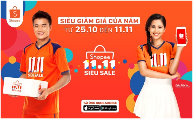 Ngày hội siêu mua sắm Shopee 11-11 tại Việt Nam
