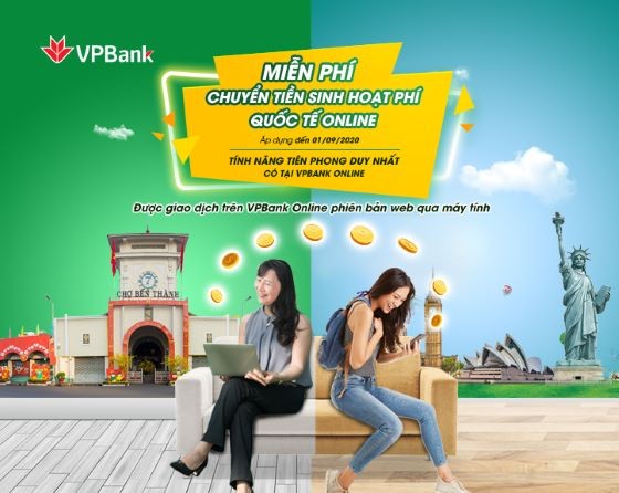 VPBank miễn phí chuyển tiền quốc tế cho du học sinh qua online