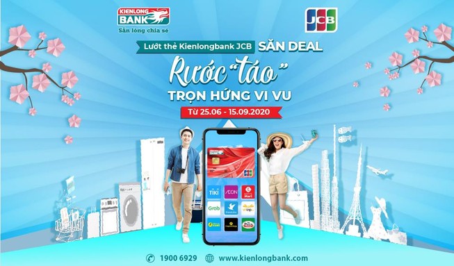 Lướt thẻ Kienlongbank JCB: săn deal, rước táo, trọn hứng vi vu
