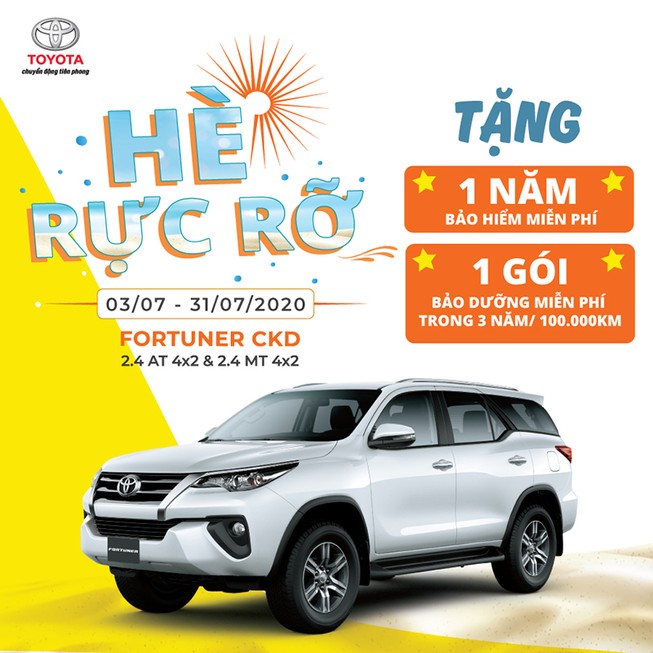 Mua ngay Toyota Fortuner, nhận ngay ưu đãi tháng 7