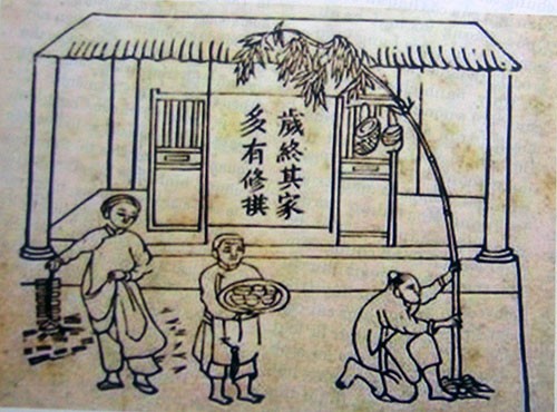 Tục trồng và hạ cây nêu ngày Tết