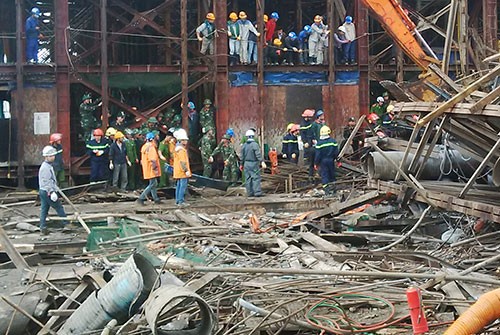 Vũng Áng: Công nhân bị buộc quay lại làm việc khi giàn giáo đã rung lắc?