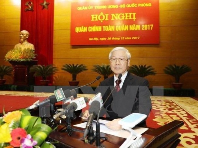 Tổng Bí thư phát biểu chỉ đạo tại Hội nghị Quân chính