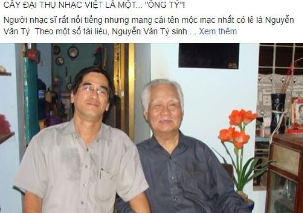 Cộng đồng mạng tiếc nuối sự ra đi của nhạc sĩ Nguyễn Văn Tý