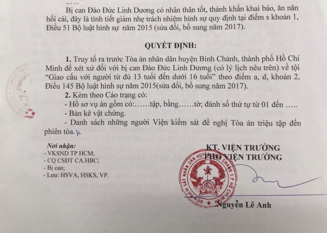 Truy tố thanh niên 'yêu' bé gái đến mang thai