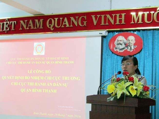 Bình Thạnh có Chi cục trưởng Thi hành án Dân sự mới