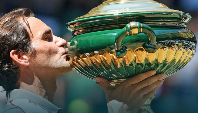 Đánh bại Goffin, Federer lập kỷ lục vô địch mặt sân cỏ