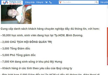 10.000 giám đốc bị rao bán trên mạng