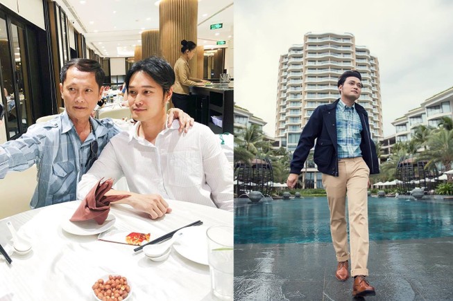 Quang Vinh chụp chung với bố, bác bỏ tin đồn là đại thiếu gia