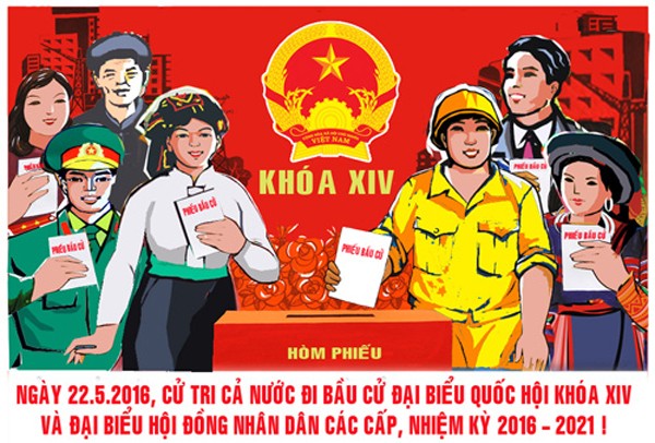 Áp phích cổ động bầu cử đại biểu Quốc hội, HĐND khóa trước.