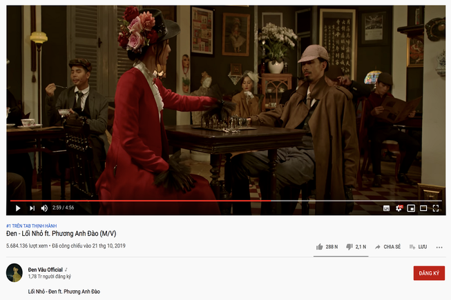 MV của Đen Vâu đạt top 1 trending YouTube trước thềm liveshow