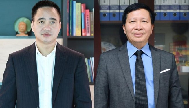 Phó Tổng Giám đốc VOV Phạm Mạnh Hùng (bên trái) và Vũ Hải Quang. Ảnh: VGP