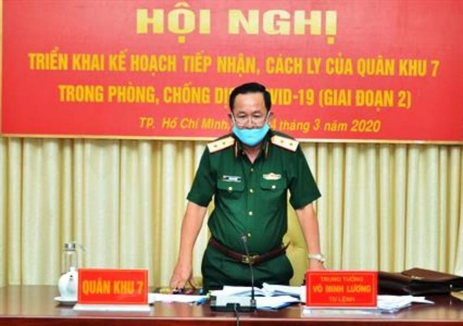 Trung tướng Võ Minh Lương, Ủy viên Trung ương Đảng, Tư lệnh Quân khu 7.Ảnh: VGP