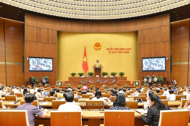 Toàn cảnh phiên thảo luận tại hội trường của Quốc hội ngày 13-6. Ảnh: Quochoi.vn