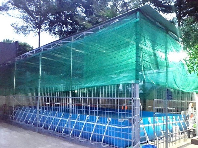 Trường thu tiền học bơi nhưng xây bể không như cam kết