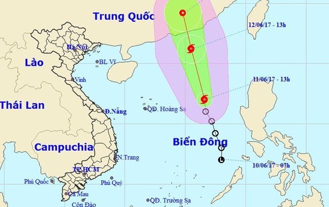 Bão số 1 sẽ đổ bộ vào Trung Quốc