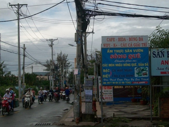 Đã khắc phục trụ điện nghiêng