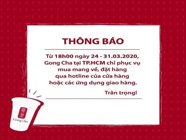 1 số thương hiệu ăn uống nổi tiếng tạm ngưng hoạt động từ 18h