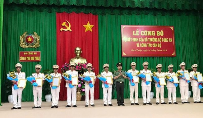 Điều động, bổ nhiệm nhiều vị trí mới ở Công an Bình Thuận
