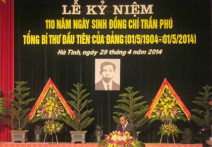 Kỷ niệm 110 năm ngày sinh cố Tổng Bí thư Trần Phú