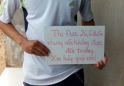 '26,5 điểm nhưng không được đến trường, xin hãy giúp em'