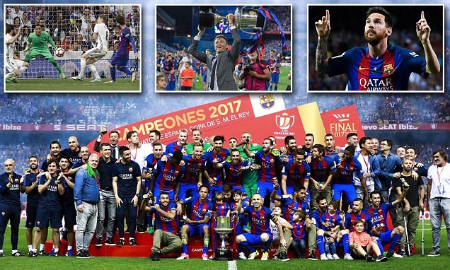 Messi rực sáng, Barcelona vô địch Cúp Nhà vua