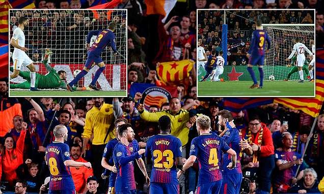 Messi im tiếng, Barcelona vẫn thắng đậm vì Roma tự sát