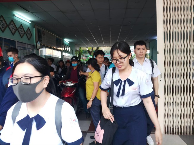 Điểm thi trường THCS Colette, một trong 3 điểm thi bị thiếu mã đề thi. Ảnh: Thủy Trúc
