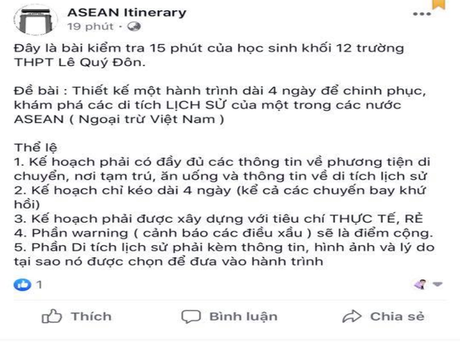 HS thiết kế tour du lịch khám phá ASEAN lấy điểm 15 phút