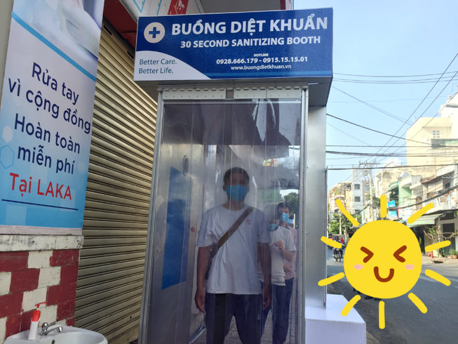 Quận Tân Phú có điểm khử khuẩn miễn phí cho người dân