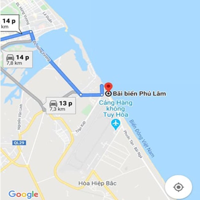 Google Maps sửa thông tin ghi sai về bãi biển Phú Lâm