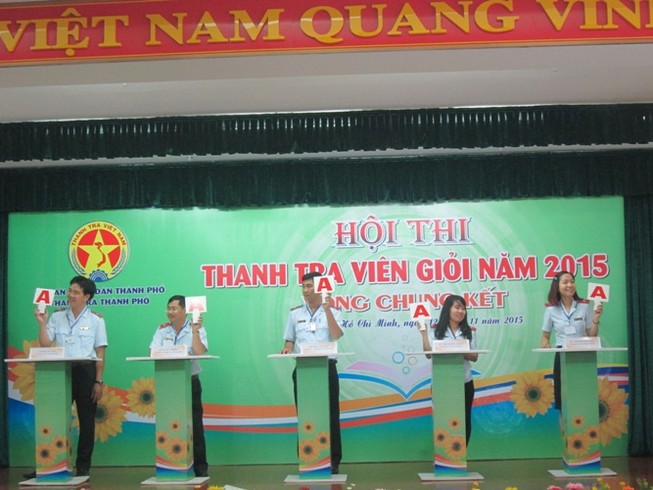 Kết quả chung kết thanh tra viên giỏi năm 2015