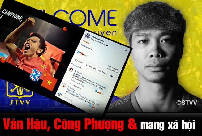 Công Phượng, Văn Hậu và mạng xã hội