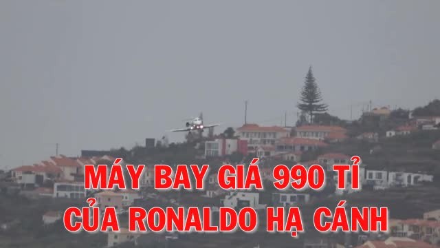 Xem máy bay riêng của Ronaldo hạ cánh rồi… cấm bay