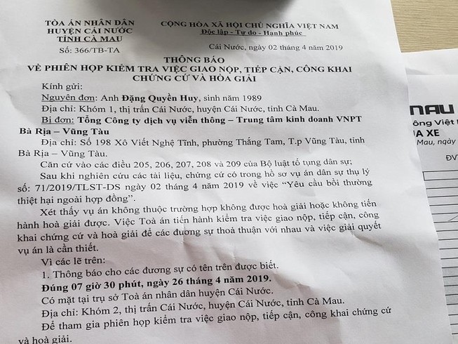 Một khách hàng kiện VinaPhone đòi 10 triệu đồng/1 'sim ma'