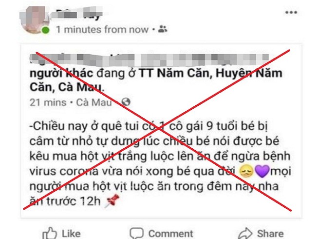 Bị phạt 10 triệu đồng vì phao tin về dịch bệnh