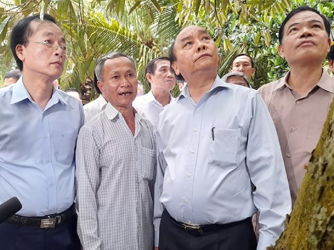 Thủ tướng khảo sát vùng chuyên canh sầu riêng của Tiền Giang
