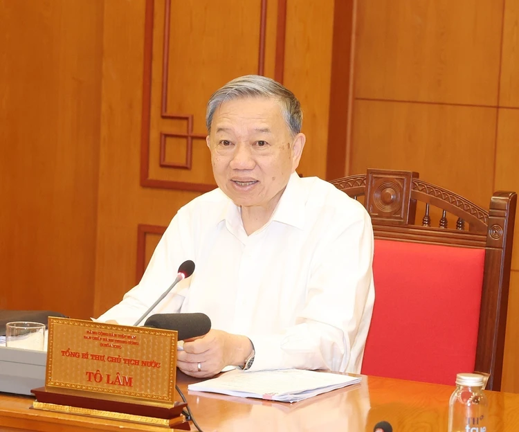 Tổng Bí thư, Chủ tịch nước Tô Lâm. Ảnh: TTXVN vna_potal_tong_bi_thu_chu_tich_nuoc_to_lam_chu_tri_hop_ve_quy_hoach_nhan_su_trung_uong_dai_hoi_xiv_cua_dang_7564017.jpg