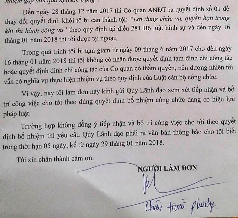 Tại ngoại, Chi cục phó QLTT Sóc Trăng xin đi làm - ảnh 2