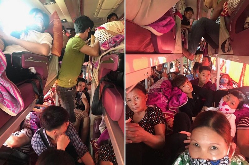 Bị nhồi nhét không thở nổi, hành khách dồn dập nhắn tin CSGT - 1