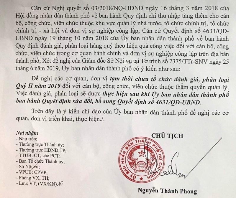 Lý do TP.HCM tạm hoãn chi trả thu nhập tăng thêm - ảnh 1