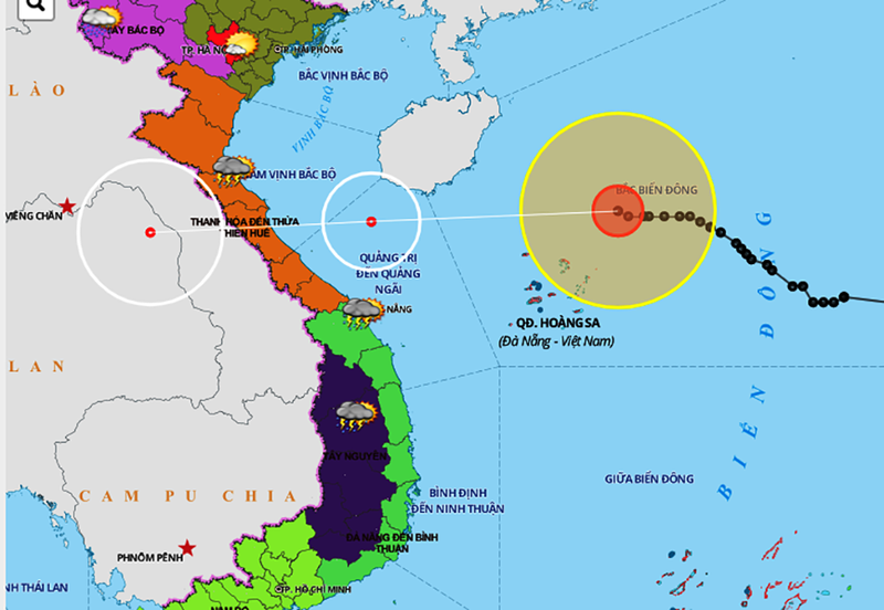 Bão số 8 giật cấp 13 đang cách Hoàng Sa 150 km - ảnh 1