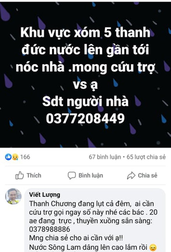 Mưa lớn, thủy điện đồng loạt xả lũ, dân lên Facebook kêu cứu - ảnh 2