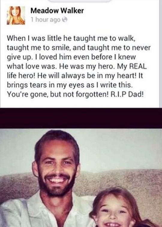 Paul Walker để lại 25 triệu USD cho con gái 15 tuổi