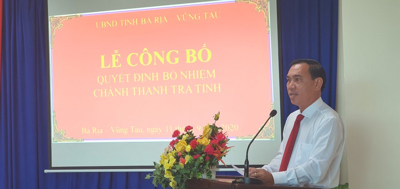 Phó ban Nội chính làm Chánh Thanh tra Bà Ria- Vũng Tàu - ảnh 1