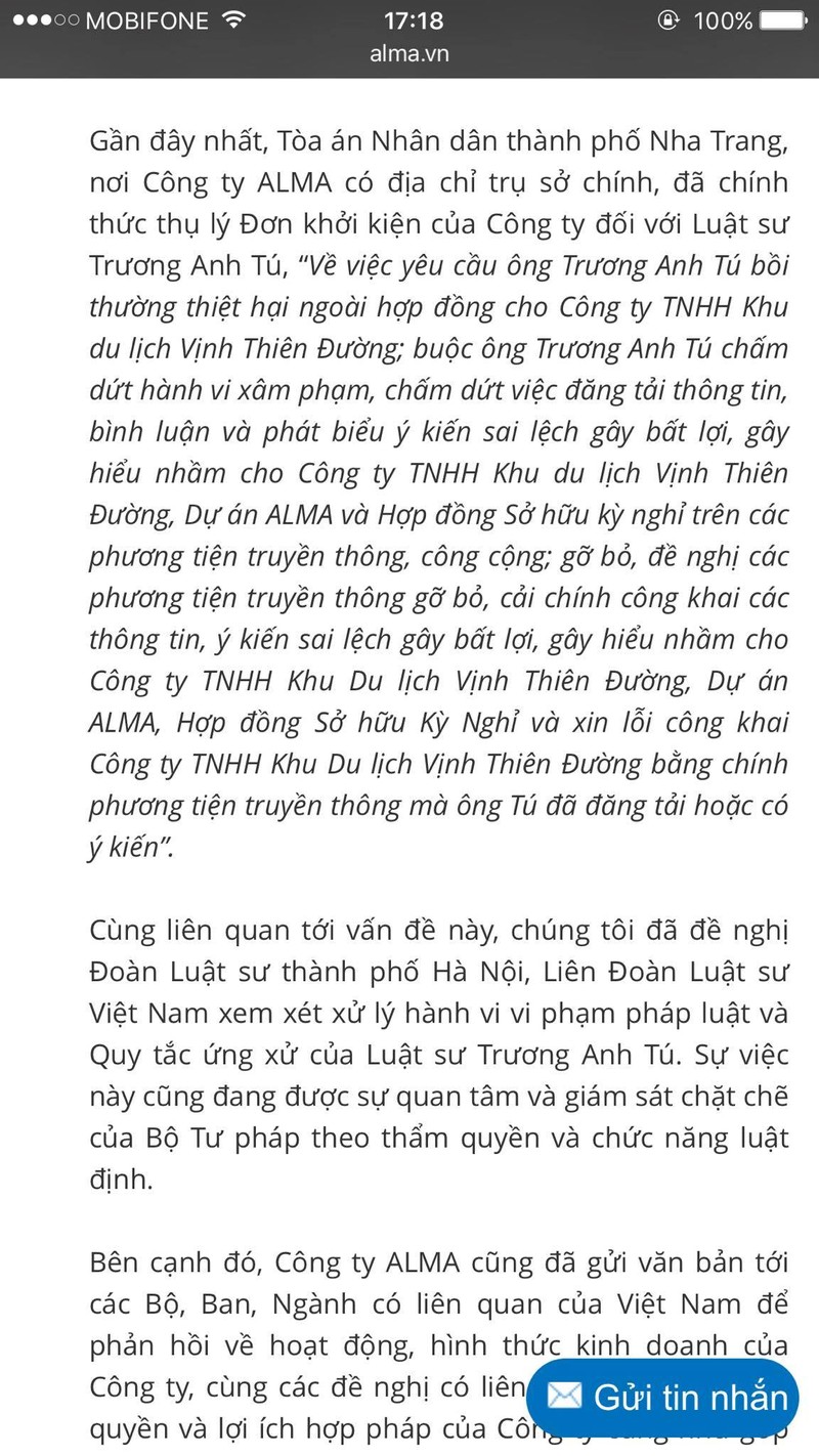 Vụ kiện đòi luật sư bồi thường hơn 82 tỉ đồng - ảnh 3