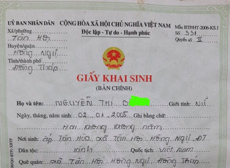 Công an lên tiếng vụ khai sinh tuổi 14, giám định thành 17 - ảnh 1